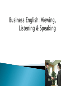 体验商务英语视听说unit 1