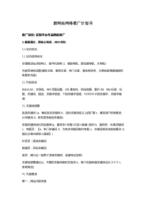 新网站网络推广计划书