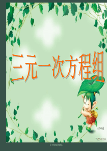 鲁教版(七下)7.5三元一次方程组(1)