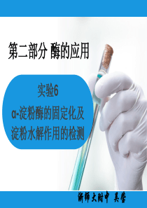 实验6-α淀粉酶的固定化及淀粉水解作用的检测