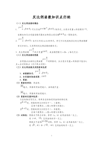 反比例函数知识点归纳--最经典最好的笔记