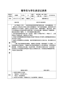 谈话记录表