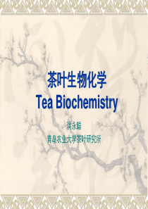 第六章 其他茶类及深加工化学(4学时)-第一、二节(2学时)