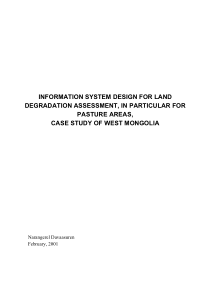 INFORMATION SYSTEM DESIGN FOR LAND DEGRADATION ASS