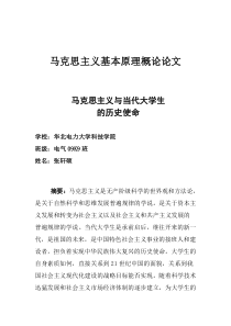 马克思主义基本原理概论论文1