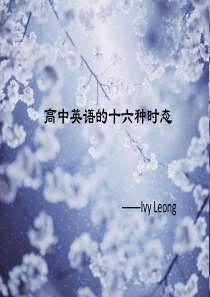 高中英语的十六种时态