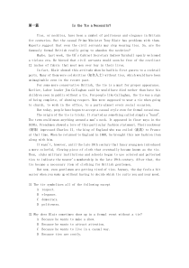 中考英语复习：-难度较大的阅读文章含答案(二)