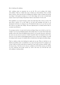 如何建立自信-英文作文