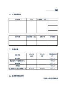 财务全套分析报表