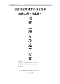 13顶管施工专项方案
