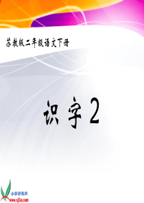 苏教版二年级语文下册《识字2 1》PPT课件
