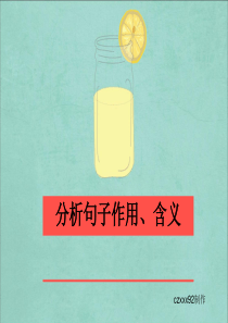 阅读理解：分析句子作用、含义