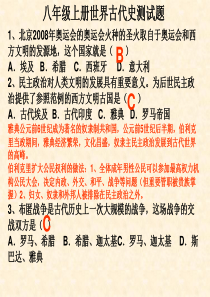 九年级上册世界古代史复习