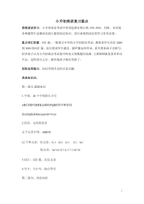 小升初英语复习资料教案
