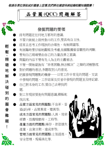 品管圈(QCC)问题解答