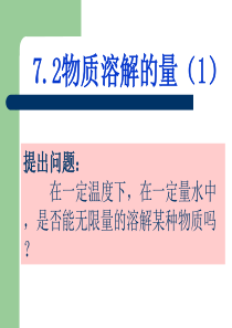 九年级化学下册-7.2-物质溶解的量课件--粤教版