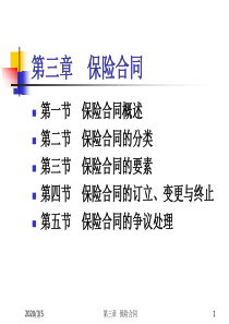 24保险学课件 第三章  保险合同
