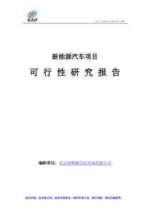 新能源汽车项目可行性研究报告