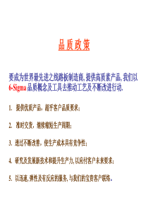 6-Sigma 品质政策