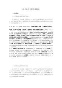 高考政治大题答题模板整理版