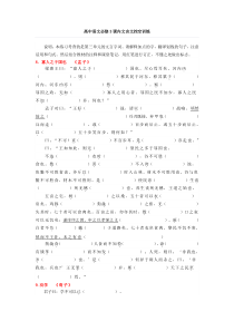 高中语文必修3课内文言文挖空训练