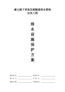 管线综合保护方案范本