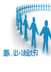 团队,让1+1永远大于2