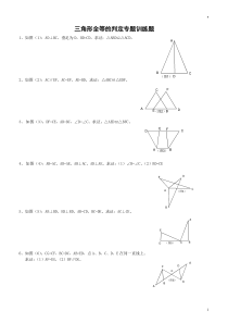 三角形全等的判定专题训练题