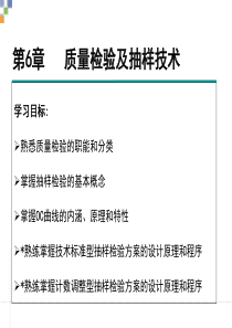 人大版第六章质量检验及抽样技术