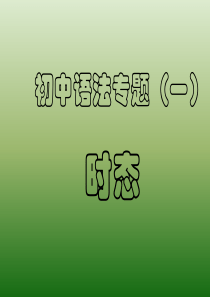 初中英语时态讲解和练习