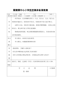 杠杆教案