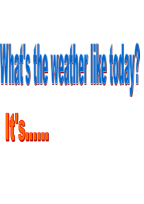 pep 小学英语四年级下册 unit4 Its warm today Part A Lets tal