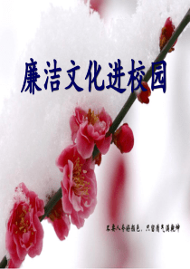 廉洁文化进校园ppt