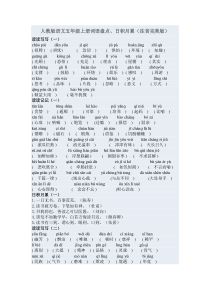 人教版语文五年级上册词语盘点