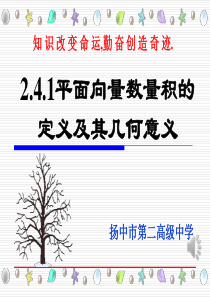 1平面向量数量积的定义及其几何意义