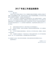 2017年年度总结
