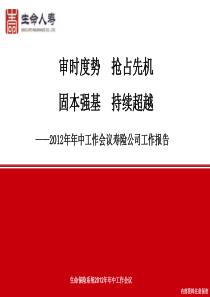 生命人寿2012年中工作报告