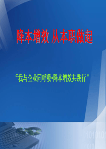 降本增效相关演讲通用