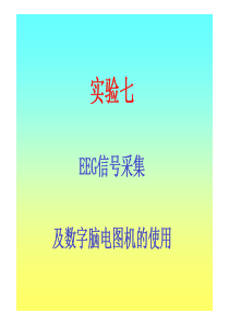 EEG信号采集-及数字脑电图机的使用