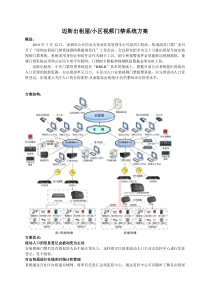 迈斯出租屋小区视频门禁系统方案