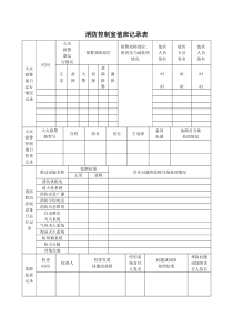 消防控制室值班记录表