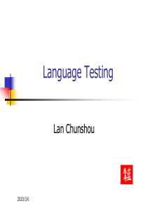 language testing (ma)-one