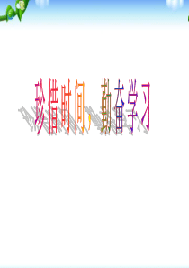 主题班会珍惜时间-勤奋学习主题班会PPT课件