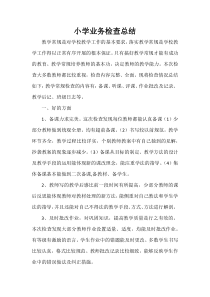 小学业务检查总结