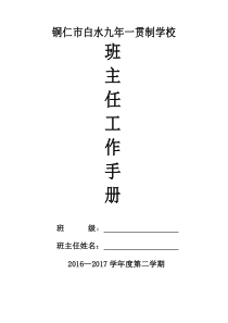 班主任工作手册模板---