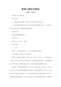 禁毒主题班会教案