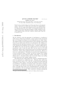 QCD in a Finite Volume