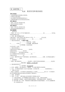 4.4《基因突变和基因重组》导学案