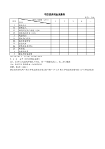 】项目投资现金流量表Excel模板
