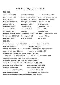 八年级上册英语第一单元知识点